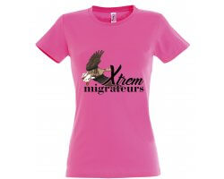 Tee-shirt femme oie rieuse rose XTREM MIGRATEURS