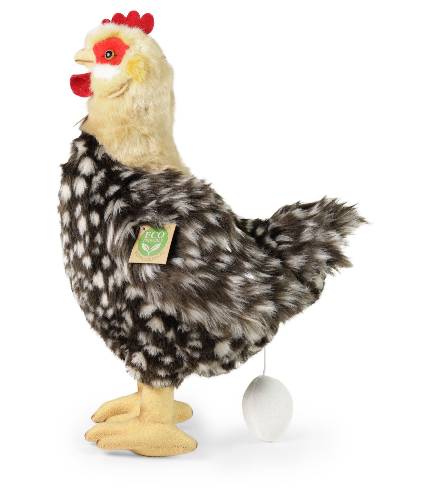 Peluche enfant poule marron avec œuf 33 cm Eco-friendly - 20918