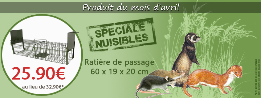 Produit du mois d'avril : la ratière de passage 60x19x20cm